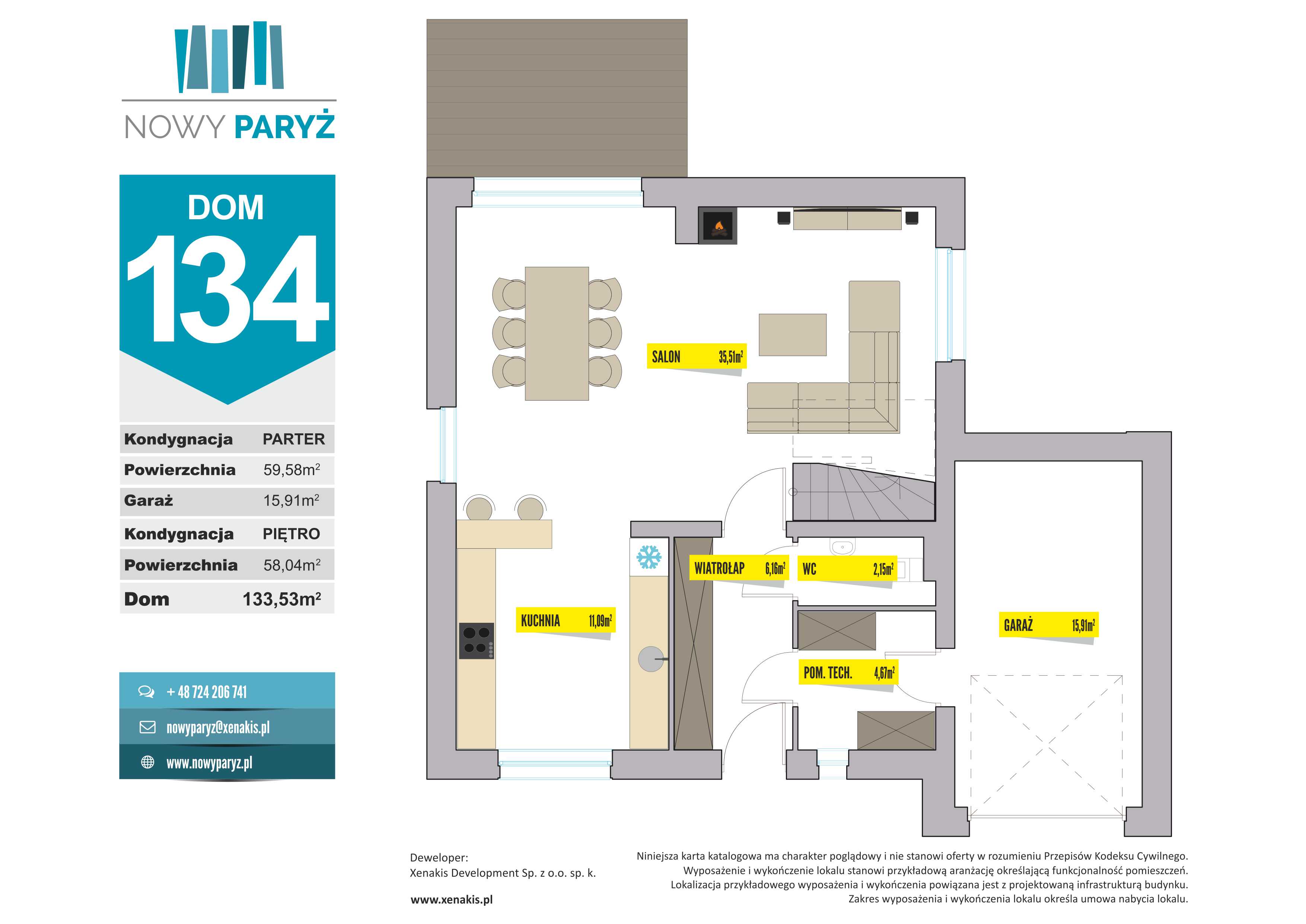 Dom 134 m2 - Parter